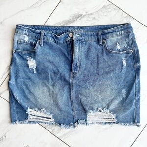 Wild Fable High Rise Stretch Denim Mini Skirt 18